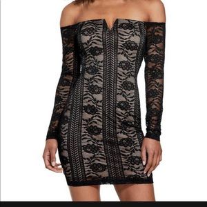 Guess off shoulder lace dress